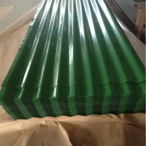 Besi ibr harga per lembar warna lembaran atap baja bergelombang galvanis seng aluminium ppgi lembar atap logam 6m