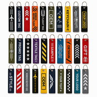 Porte-clés brodé personnalisé avec logo, en tissu tissé, avec œillet métallique, vente en gros, souvenir d'événement, cadeau