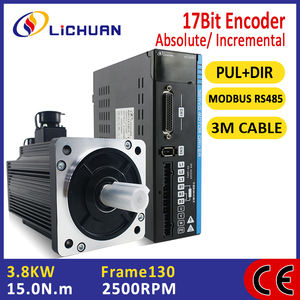Lichuan A5 Serie 3.8KW AC Servo treiber Motor Kit 220V 2500RPM IP66 13.5A 15N.<span class=keywords><strong>m</strong></span> AC Servomotor Treiber Kit für CNC & Laser maschine - Product Image 2
