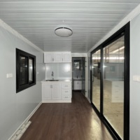 Casa Contenedor Modular, Edificio de Acero Prefabricado con Paneles Aislantes para Oficina en Obras de Construcción