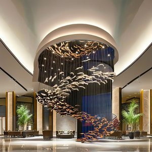 Đèn chùm pha lê hiện đại Bắc Âu sang trọng, đèn trần thủy tinh, bóng đèn E12, dành cho phòng ăn, phòng ngủ - Product Image 3