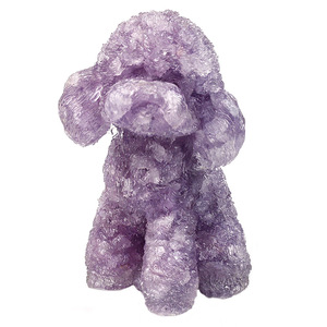 Nieuwe Stijl Natuurlijke Kristal Genezende Energie Amethist Steen Teddyvormige Epoxyhars Kristallen Chips Ambachten Mascotte Voor Dec - Product Image 3