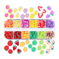 Zomer Diy 3d Polymeer Klei Plakjes Voor Nail Art 2d Fruit Bedels Gemaakt Van Plastic Voor Decoraties