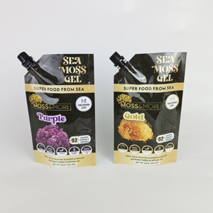 BPA ฟรีถุงใส่น้ำแบบพับได้พร้อมพวยออกแบบได้เองถุงบรรจุเจลมอสทะเล - Product Image 1
