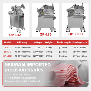 <span class=keywords><strong>Cortadora</strong></span> de Carne Eléctrica Totalmente Automática de 320/360 mm 13/14 Pulgadas Máquina Industrial para Rebanar Carne Congelada de Acero Inoxidable con Certificación CE - Product Image 5
