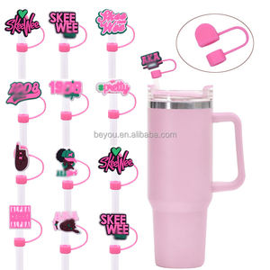 Couverture de paille de la société de sororité vert rose Stanley couvercle de paille 40oz gobelet Alpha <span class=keywords><strong>Kappa</strong></span> tasse couvercle de paille de bouchon de poussière décoratif - Product Image 2