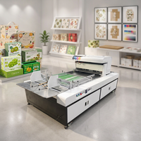 Nouvelle imprimante numérique jet d'encre multicolore haute vitesse 1200 mm à passage unique pour carton, tête d'impression HP largeur de page A3, semi-automatique