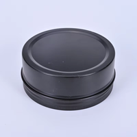 Boîtes en aluminium rondes noires vides personnalisées de 15 ml, 50 ml, 100 ml, 150 ml, contenants cosmétiques, pots avec couvercle à vis, boîtes de rangement pour bougies en métal