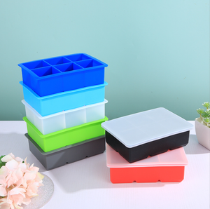 Odm & OEM bán buôn BPA cấp thực phẩm miễn phí Silicone 6 lỗ Ice Cube khay dễ dàng phát hành Ice Cube khuôn với nắp - Product Image 4