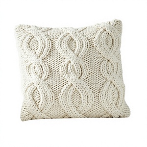 Housse de coussin décorative de style bohème, brodée, tendance, amovible, lavable, rembourrage 100% coton, forme carrée, marque ITHL - Product Image 1