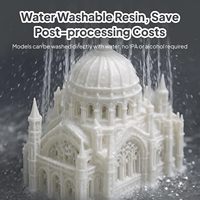 Résine d'impression 3D ELEGOO 1kg transparente bleue lavable à l'eau, durcissement rapide et précis 405nm, matériaux LCD B08T1PDXP2 US-EHJ-3DL-075 2.65