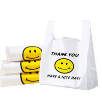 Sac en plastique transparent découpé sur mesure avec poignée longue, en LDPE/HDPE de qualité alimentaire, pour exposition, cadeau, vente au détail