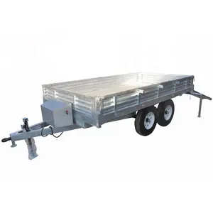 Trailer Tandem 4.5 Ton Mobil Trailer Tipper Dump, Traktor Pertanian Gandar Kapal Trailer