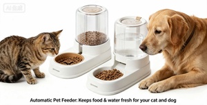Distributeur d'eau automatique Kolapanda pour chats et chiens avec double filtre et système de siphon, utilisation en intérieur, matériau plastique - Product Image 4