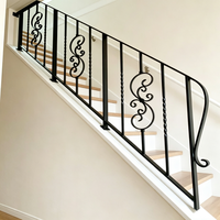 Fournisseur de rampes d'escalier en fer forgé sur mesure, garde-corps d'escalier en spirale, clôture de balcon en fer forgé