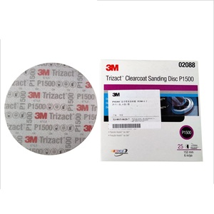 <span class=keywords><strong>3M</strong></span> Trizact 02088 Flocado Esponja Papel <span class=keywords><strong>de</strong></span> <span class=keywords><strong>Lija</strong></span> 6 Pulgadas Autoadhesivo Volver <span class=keywords><strong>1500</strong></span> Grano Papel <span class=keywords><strong>de</strong></span> <span class=keywords><strong>Lija</strong></span> <span class=keywords><strong>de</strong></span> <span class=keywords><strong>Agua</strong></span> Seca - Product Image 5