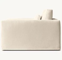 Canapé simple en tissu avec base en chêne, fauteuil moderne et confortable pour salon