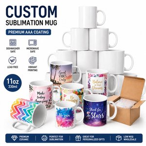 Taza de Cerámica AAA de 11 oz al <span class=keywords><strong>por</strong></span> Mayor, Taza Blanca AAA <span class=keywords><strong>para</strong></span> Sublimación de 11 oz, Dimensiones Personalizadas <span class=keywords><strong>para</strong></span> Taza de Sublimación - Product Image 1