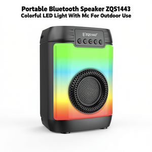 Portable Bluetooth <b>Speaker</b> ZQS1443 Colorful <b>LED</b> Light With Mic For Outdoor Use - Product Image 2