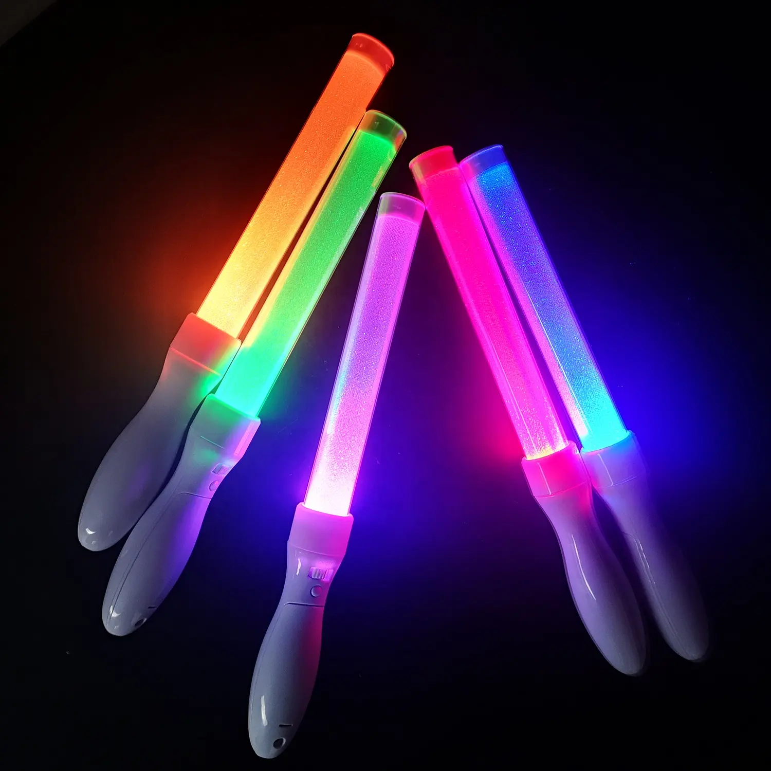 LINLI 15 verschiedene Farben 10-Zonen-LED-Blinklichtstick Drahtloser fern gesteuerter Glow-LED-Stick