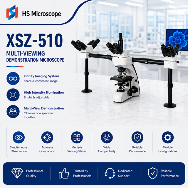 Biological Microscope XSZ-510 Microscope for Laboratory Muti-Head