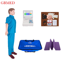 Maniquí de RCP con Pantalla Táctil Inteligente de 7 Pulgadas y Impresora Integrada, Modelo de Cuerpo Humano Médico para Enseñanza de Primeros Auxilios en Hospitales y Escuelas