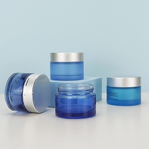 Nouvel emballage cosmétique en verre 30g 50g 1oz, pot de crème pour soins de la peau de luxe à large ouverture avec couvercles et bouchons dorés - Product Image 6