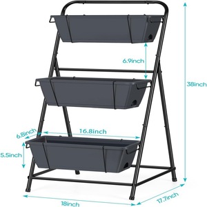 Estante Metálico de Tres Niveles <span class=keywords><strong>para</strong></span> <span class=keywords><strong>Macetas</strong></span>, Desmontable, <span class=keywords><strong>para</strong></span> Balcón o Interiores - Product Image 5