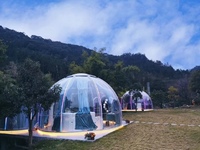 Maison préfabriquée Eco Resorts PC géodésique dôme haute ténacité tente transparente yourte