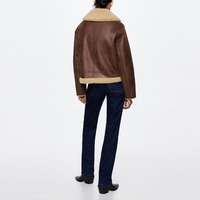 Veste à col en peau de mouton pour femmes de couleur personnalisée vestes chaudes d'hiver