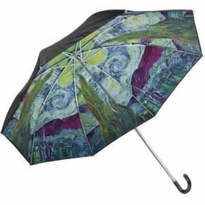 Ombrello pieghevole Art AU-02525 Van Gogh 'notte stellata' per protezione da pioggia e sole - Product Image 1