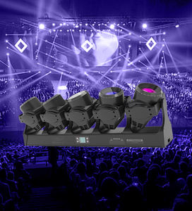 Barra de Luces LED Móviles TB5 <span class=keywords><strong>Tornado</strong></span> de 5 Cabezas con Control DMX512 IP65, Efectos de Halo Circular, Anillo, Tira, Barra, Cabeza Giratoria Oscilante para DJ - Product Image 5