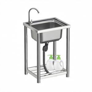 Fregadero Rectangular de Acero Inoxidable de un Solo Tazón para Cocina, Baño y Uso en Hoteles - Product Image 1