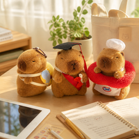Porte-clés en peluche Capybara mignon, pendentif de sac animal de dessin animé, cadeau unisexe doux importé