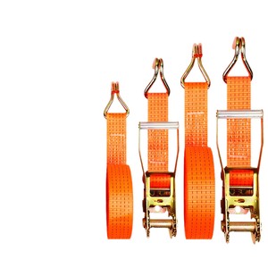 Jiuxin Hardware Ratchet Tie Down Strap Polyester Double Hook Metal Ratchet <b>Cargo</b> Bundling Transportation <b>Trailer</b> Use - Product Image 2
