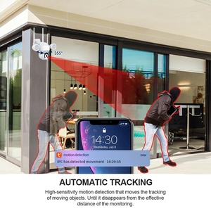 Tuya — caméra Wifi de vidéosurveillance à panneau d'alimentation solaire, CCTV étanche, pour maison intelligente d'extérieur, Wifi HD, avec Alexa <span class=keywords><strong>Google</strong></span> <span class=keywords><strong>Home</strong></span> - Product Image 4