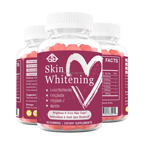 Gommes Beauté Adulte Éclaircissantes Peau Ongles Santé L-Glutathion Collagène Biotine Anti-Âge Soin Pigmentation Extraits Végétaux 60 Gommes - Product Image 1