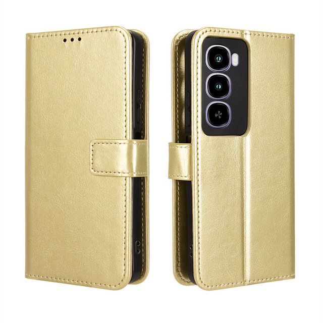 Crazy Horse Pattern TPU Leather Lanyard Wallet Phone Case for Itel City100 4G Luxury Mobile Phone Case