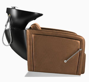 Fauteuil de lavage de cheveux semi-inclinable de style rétro pour salon de coiffure et institut de beauté, avec système de remplissage d'eau - Product Image 3