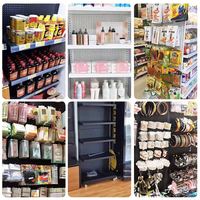 Étagère de présentation en métal réglable, moderne, portable, détachable et multifonctionnelle pour l'affichage de produits en magasin d'alimentation et de snacks