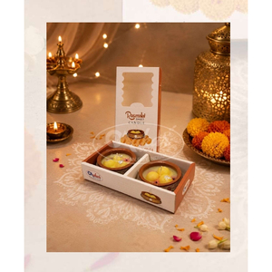 Bougie artisanale Aakar Candles SP-01 Rasmalai, parfum florale, pot en terre cuite, pour la décoration de la maison - Product Image 4