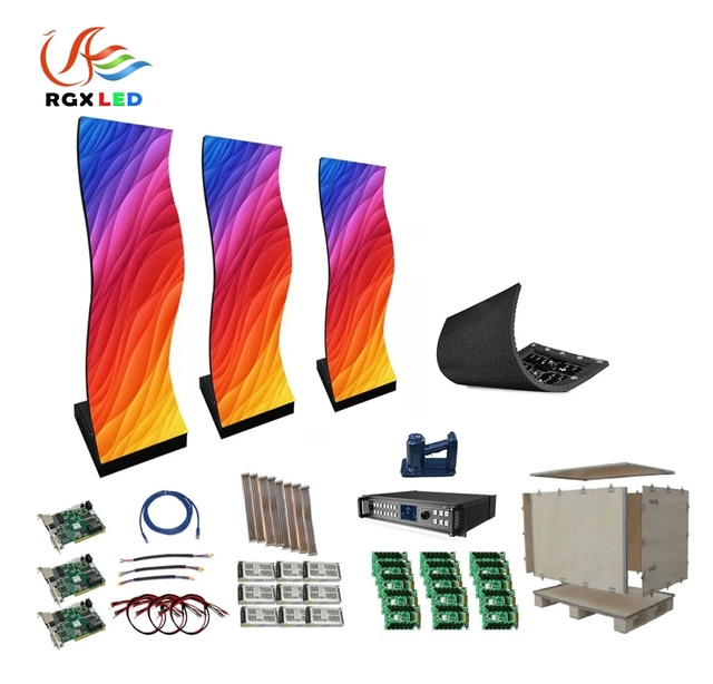 P3 Customized Wave Shape Led Screen Single Module 240*120mm 192*192mm P3mm Soft Module
