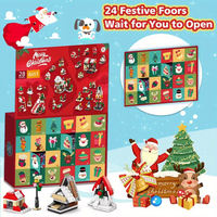 Nouveau calendrier de l'avent de Noël 2024, ensemble de blocs de construction pour enfants, calendrier de compte à rebours de 24 jours, cadeaux pour garçons et filles, jouets de Noël à faire soi-même