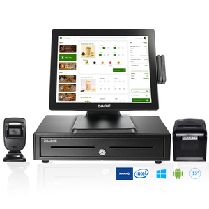 15 "xử lý Duo màn hình cảm ứng ngăn kéo tiền mặt POS thu ngân POS Tiền mặt Đăng Ký Với Máy quét đăng ký máy điện tử tiền mặt đăng ký - Product Image 6