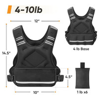Chaleco con Peso Ajustable y Reflectante para Correr, Chaqueta de Entrenamiento para Hombres y Mujeres, Ajuste Ceñido, con Bolsillos Individuales
