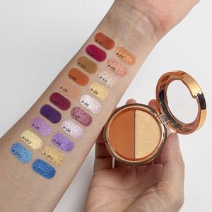 Maquillage à haute teneur en pigments Ombre à paupières vegan imperméable à l'eau Poudre pressée de marque privée Palette unique d'ombres à paupières mates scintillantes - Product Image 5