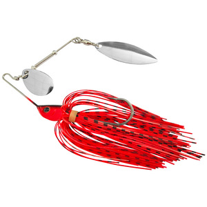 Leurre Spinner Huashengda 16g avec jupe en silicone rouge pour la pêche au bar en eau douce - Product Image 1