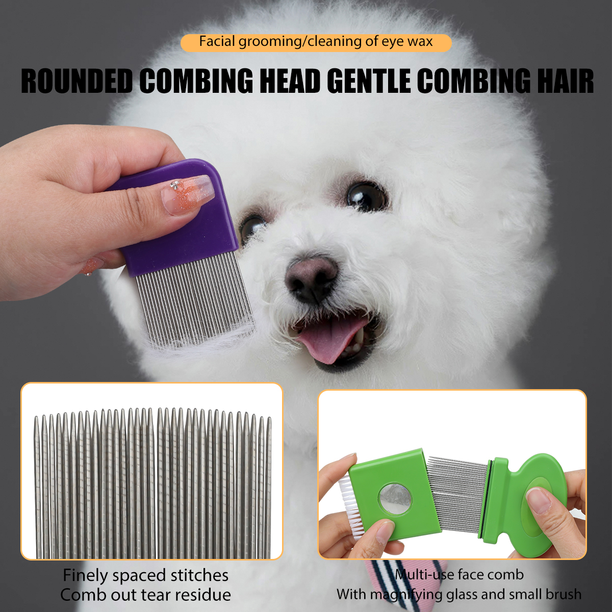 ペット グルーミング ステンレス鋼 ペット用 ツール グルー ステンレス鋼の防水ペット用手動トリマー、猫と犬用の手動