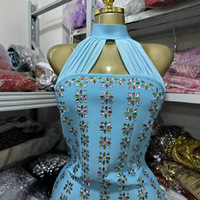 Nouvelle Robe d'Été 2026 pour Femme – Élégante, Dos Nu, Sexy, Strass Scintillants, Luxe Léger, Décontractée, Style Européen et Américain, pour Soirée