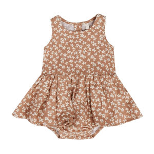 Vêtements personnalisés pour bébés filles en coton biologique robe pour bébé vente en gros de vêtements sans manches pour tout-petits ensemble robe fleurie d'été - Product Image 2